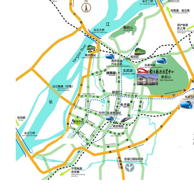 南京國(guó)際展覽中心交通圖